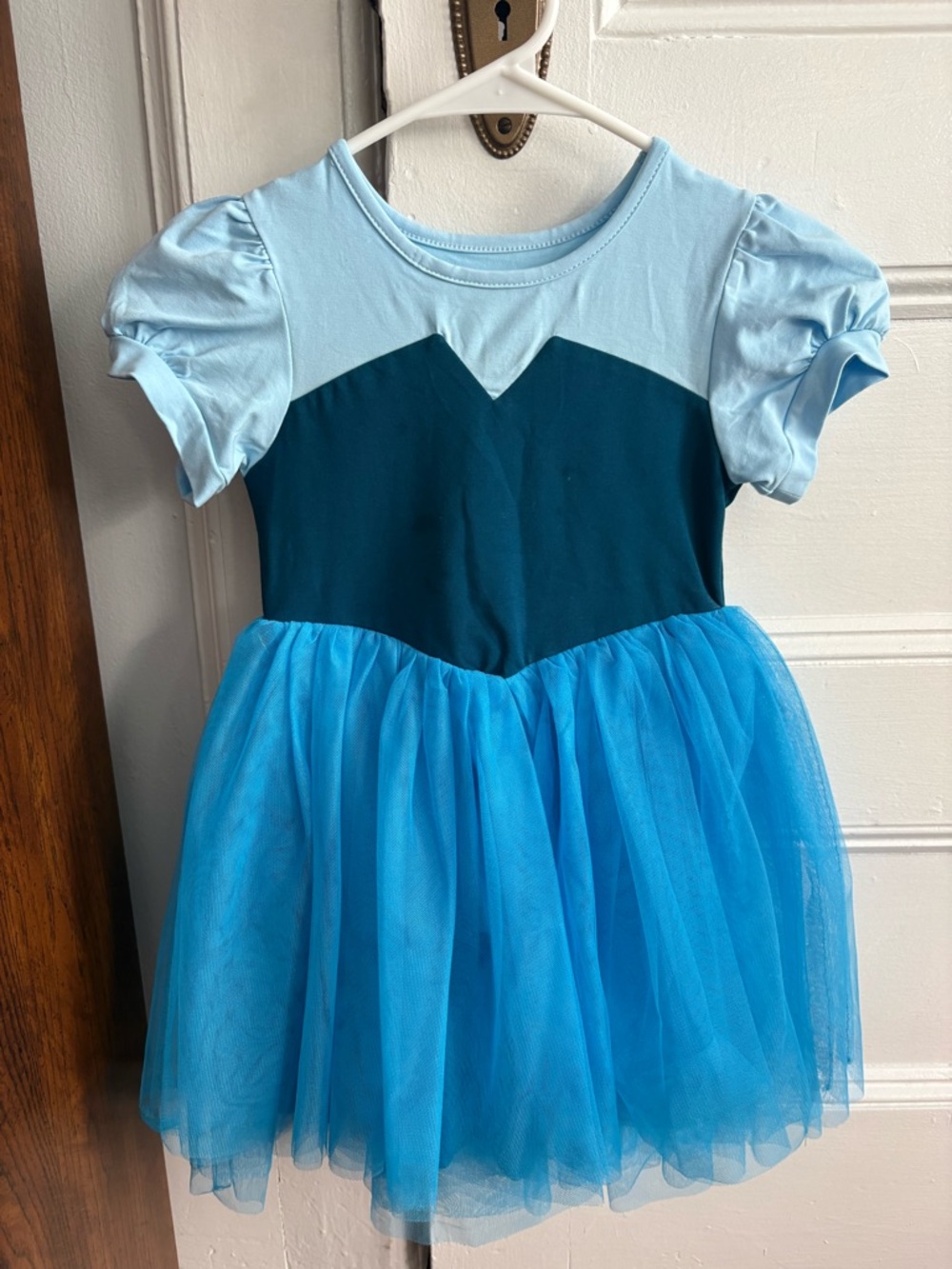 Girls' Light Blue & Teal Tulle Dress - Playful Costume